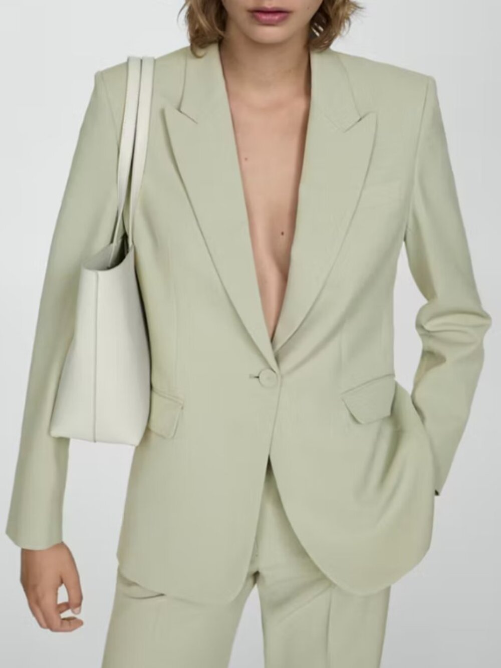 NWT Lyocell Suit Blazer Pastel Green Size XL